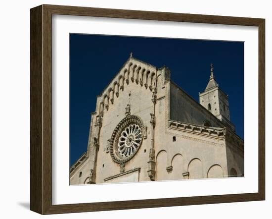 View of the 13th Century Duomo, Sasso Barisano, Basilicata, Matera, Italy-Walter Bibikow-Framed Photographic Print