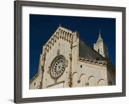 View of the 13th Century Duomo, Sasso Barisano, Basilicata, Matera, Italy-Walter Bibikow-Framed Photographic Print