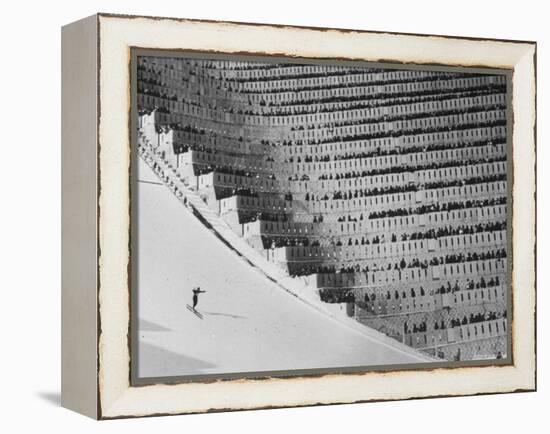 View of the 90 Meter Ski Jump During the 1972 Olympics-John Dominis-Framed Premier Image Canvas