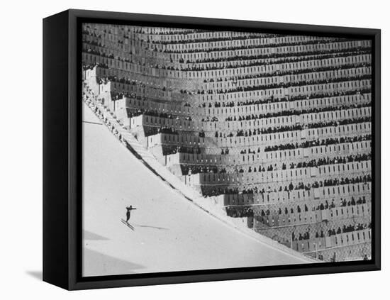 View of the 90 Meter Ski Jump During the 1972 Olympics-John Dominis-Framed Premier Image Canvas