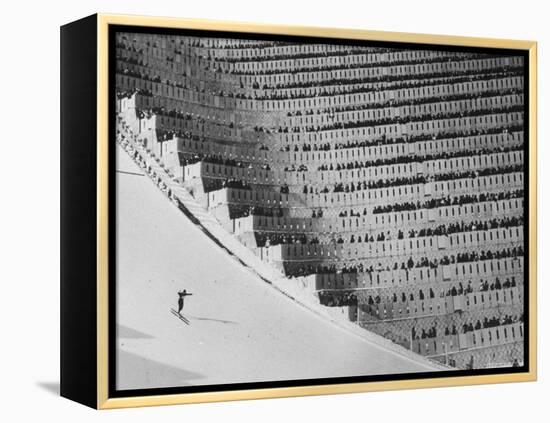 View of the 90 Meter Ski Jump During the 1972 Olympics-John Dominis-Framed Premier Image Canvas