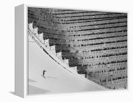View of the 90 Meter Ski Jump During the 1972 Olympics-John Dominis-Framed Premier Image Canvas