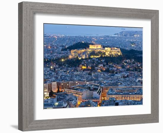 View of the Acropolis and the Parthenon Athens, Greece-Peter Adams-Framed Photographic Print