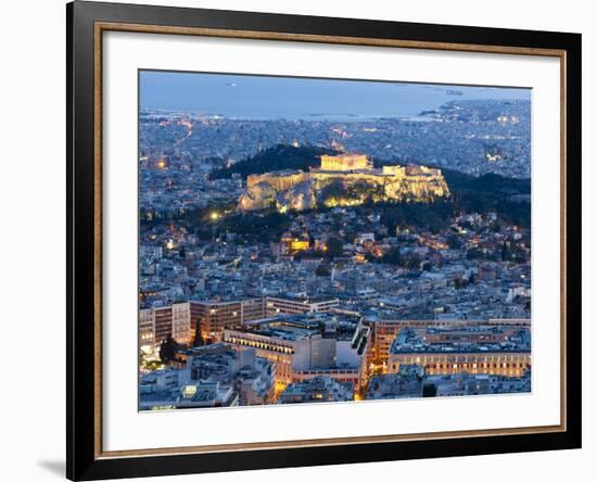 View of the Acropolis and the Parthenon Athens, Greece-Peter Adams-Framed Photographic Print