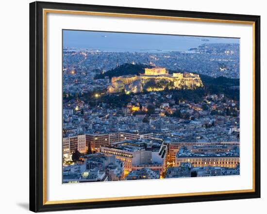 View of the Acropolis and the Parthenon Athens, Greece-Peter Adams-Framed Photographic Print