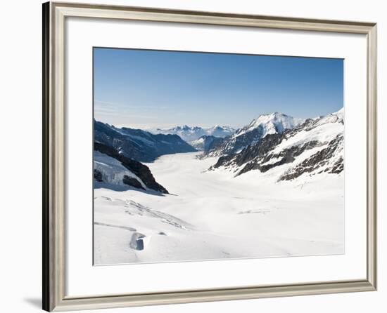 View of the Aletsch Glacier From Jungfraujoch, Jungfrau Region, Switzerland, Europe-Michael DeFreitas-Framed Photographic Print