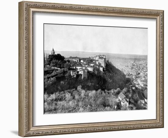 View of the Alhambra, Granada, Spain, 1893-John L Stoddard-Framed Giclee Print