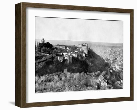 View of the Alhambra, Granada, Spain, 1893-John L Stoddard-Framed Giclee Print