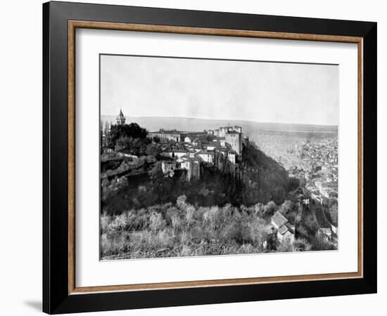 View of the Alhambra, Granada, Spain, 1893-John L Stoddard-Framed Giclee Print