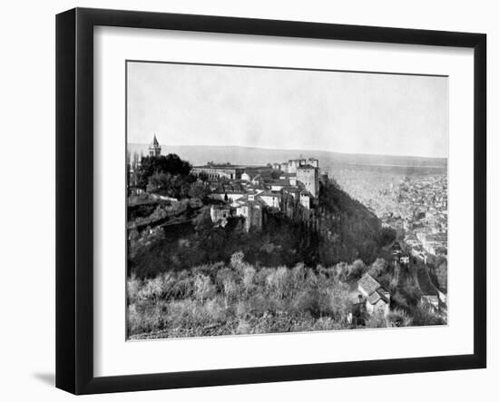 View of the Alhambra, Granada, Spain, 1893-John L Stoddard-Framed Giclee Print