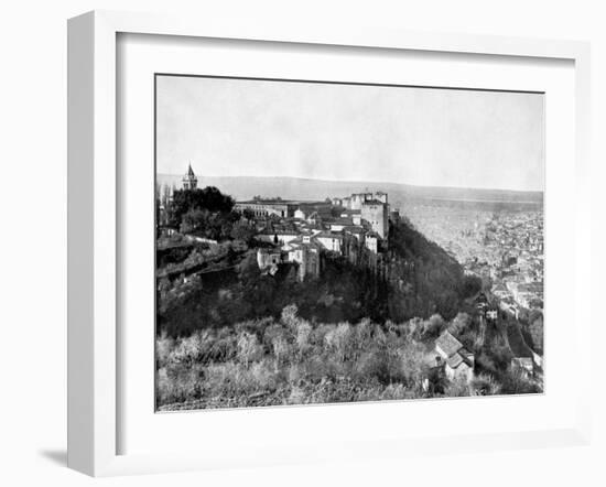 View of the Alhambra, Granada, Spain, 1893-John L Stoddard-Framed Giclee Print