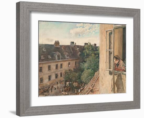 View of the Alservorstadt, 1872-Rudolf von Alt-Framed Giclee Print