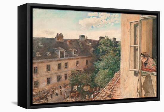 View of the Alservorstadt-Rudolf von Alt-Framed Premier Image Canvas