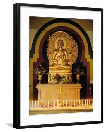 View Of The Altar Of The Buddhist Temple With A Seated Statue Of Buddha In Meditation Photographic Print By Art Com