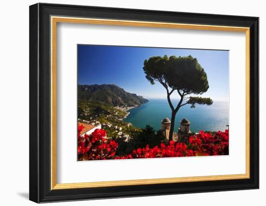 View of the Amalfi Coast from Villa Rufolo in Ravello, Italy-Terry Eggers-Framed Photographic Print