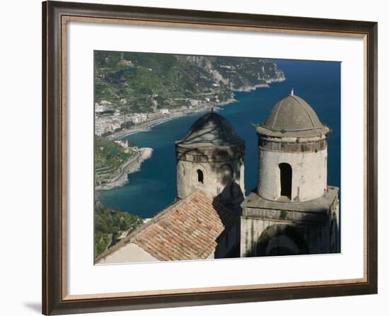 View of the Amalfi Coastline from Villa Rufolo, Ravello, Campania, Italy-Walter Bibikow-Framed Photographic Print