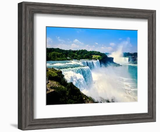 View of the American Falls, Niagara Falls, New York State, USA-null-Framed Photographic Print