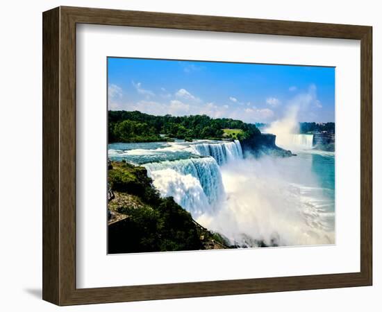 View of the American Falls, Niagara Falls, New York State, USA-null-Framed Photographic Print