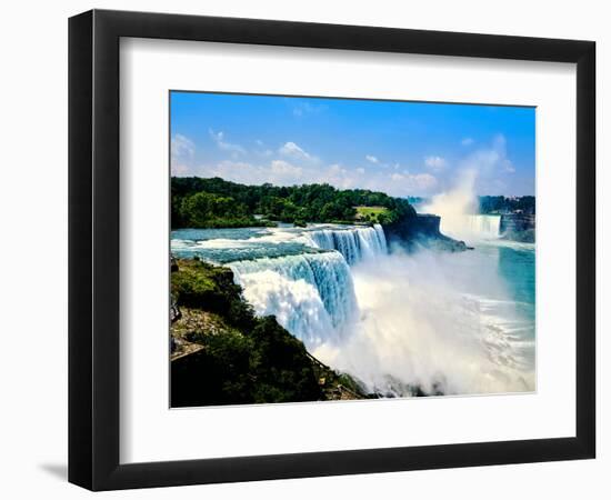 View of the American Falls, Niagara Falls, New York State, USA-null-Framed Photographic Print