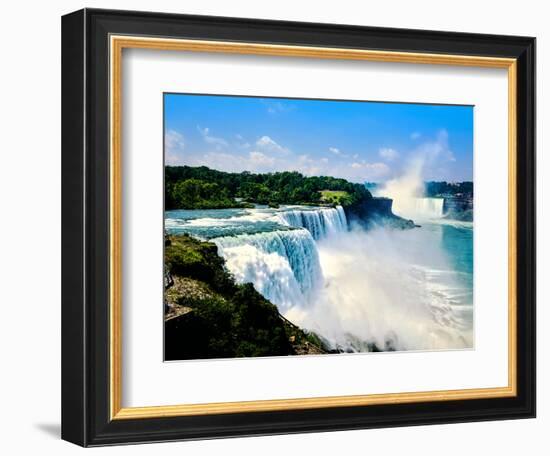 View of the American Falls, Niagara Falls, New York State, USA-null-Framed Photographic Print