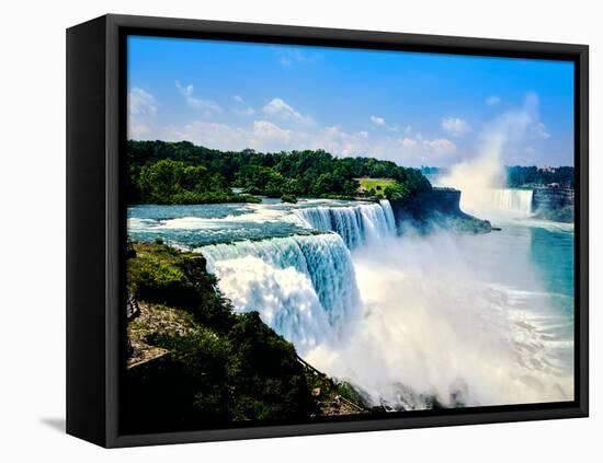 View of the American Falls, Niagara Falls, New York State, USA-null-Framed Premier Image Canvas