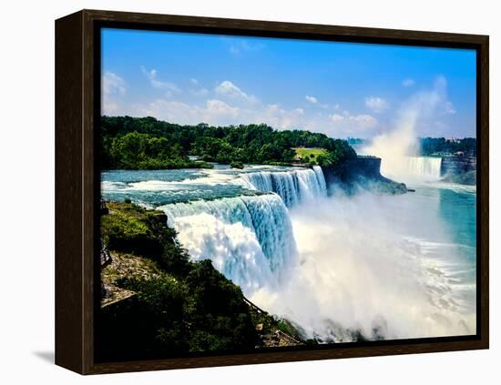 View of the American Falls, Niagara Falls, New York State, USA-null-Framed Premier Image Canvas