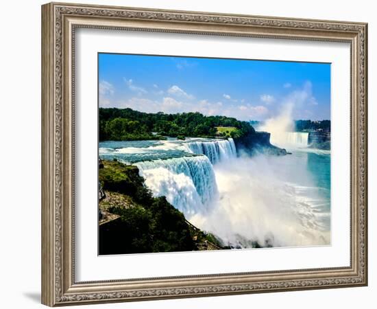 View of the American Falls, Niagara Falls, New York State, USA-null-Framed Photographic Print