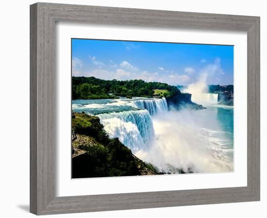 View of the American Falls, Niagara Falls, New York State, USA-null-Framed Photographic Print