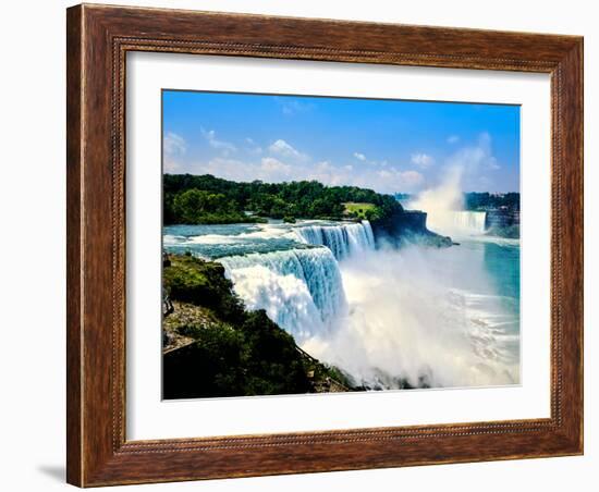 View of the American Falls, Niagara Falls, New York State, USA-null-Framed Photographic Print