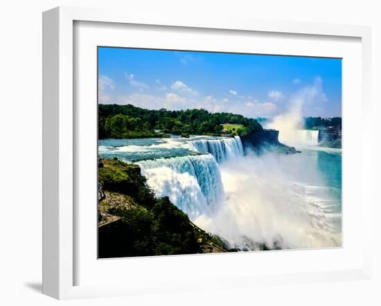 View of the American Falls, Niagara Falls, New York State, USA-null-Framed Photographic Print