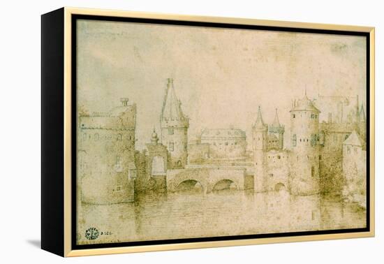 View of the Ancient Fortifications of Amsterdam, Netherlands, 1562-Pieter Bruegel the Elder-Framed Premier Image Canvas