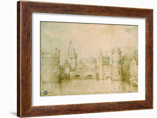 View of the Ancient Fortifications of Amsterdam, Netherlands, 1562-Pieter Bruegel the Elder-Framed Giclee Print