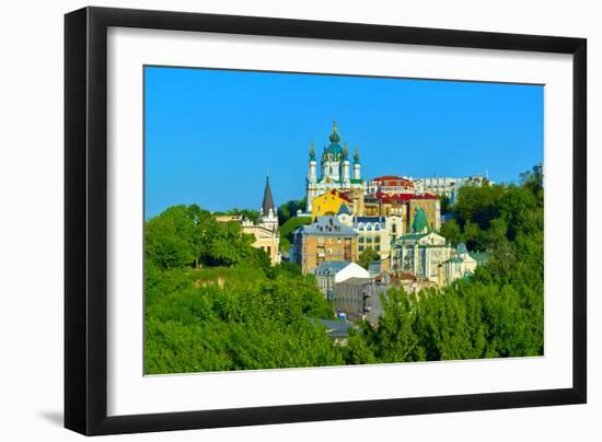 View of the Andrew's Descent in Kiev-connect1-Framed Photographic Print