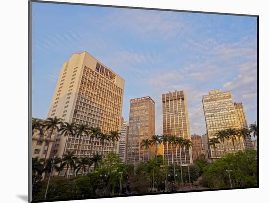 View of the Anhangabau Park and buildings in city centre., City of Sao Paulo, State of Sao Paulo, B-Karol Kozlowski-Mounted Photographic Print