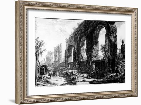 View of the Aqueduct of Nero, from the 'Views of Rome' Series, C.1760-Giovanni Battista Piranesi-Framed Giclee Print