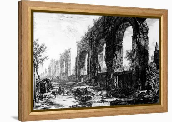 View of the Aqueduct of Nero, from the 'Views of Rome' Series, C.1760-Giovanni Battista Piranesi-Framed Premier Image Canvas