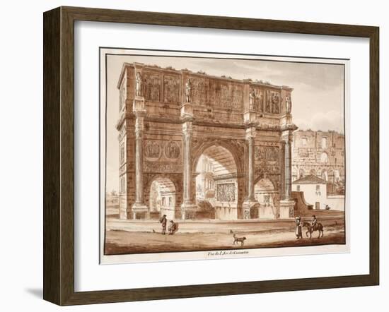 View of the Arch of Constantine, 1833-Agostino Tofanelli-Framed Giclee Print