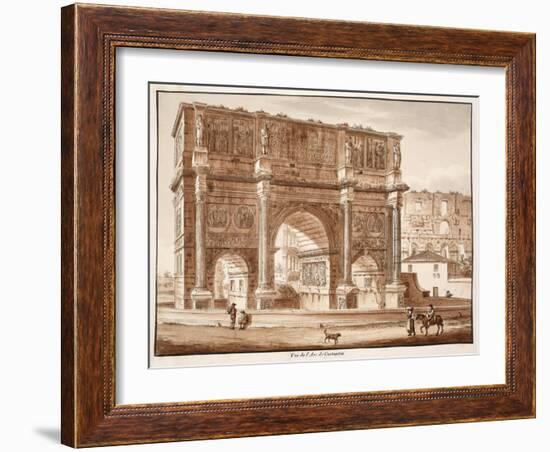 View of the Arch of Constantine, 1833-Agostino Tofanelli-Framed Giclee Print