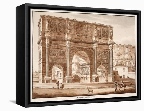 View of the Arch of Constantine, 1833-Agostino Tofanelli-Framed Premier Image Canvas