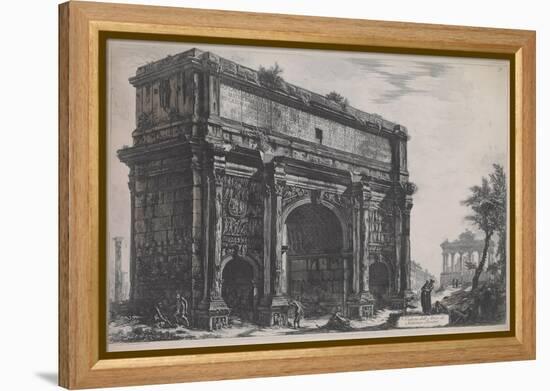 View of the Arch of Septimus Severus, 1772-Giovanni Battista Piranesi-Framed Premier Image Canvas