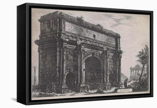 View of the Arch of Septimus Severus, 1772-Giovanni Battista Piranesi-Framed Premier Image Canvas