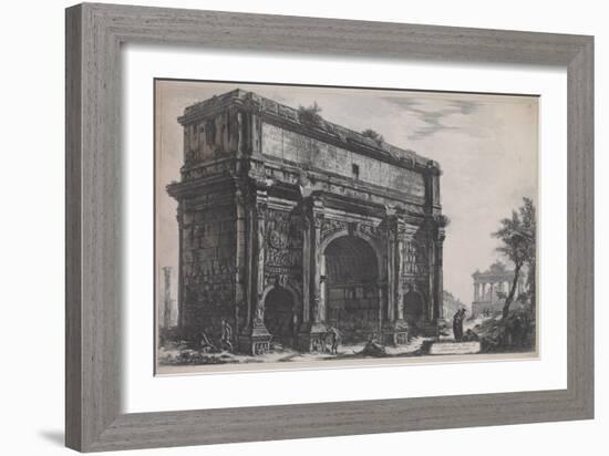 View of the Arch of Septimus Severus, 1772-Giovanni Battista Piranesi-Framed Giclee Print