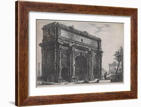 View of the Arch of Septimus Severus, 1772-Giovanni Battista Piranesi-Framed Giclee Print