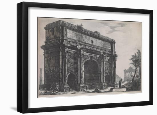 View of the Arch of Septimus Severus, 1772-Giovanni Battista Piranesi-Framed Giclee Print