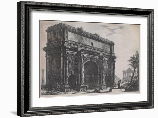 View of the Arch of Septimus Severus, 1772-Giovanni Battista Piranesi-Framed Giclee Print