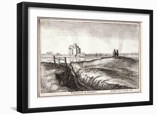 View of the Area around New River Head, Finsbury, London, 1665-Wenceslaus Hollar-Framed Giclee Print