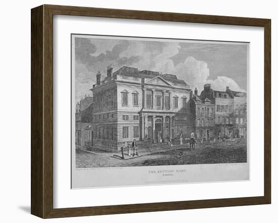View of the Auction Mart in Bartholomew Lane, City of London, 1815-J Shury-Framed Giclee Print