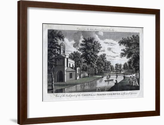 View of the Back Part of the Cassina and Serpentine River in Chiswick Gardens, London-null-Framed Giclee Print