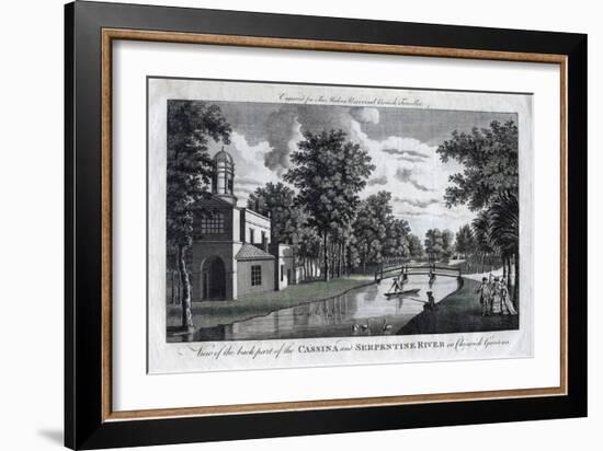 View of the Back Part of the Cassina and Serpentine River in Chiswick Gardens, London-null-Framed Giclee Print