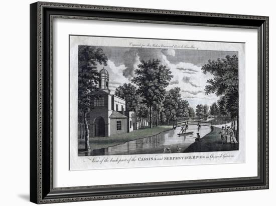 View of the Back Part of the Cassina and Serpentine River in Chiswick Gardens, London-null-Framed Giclee Print